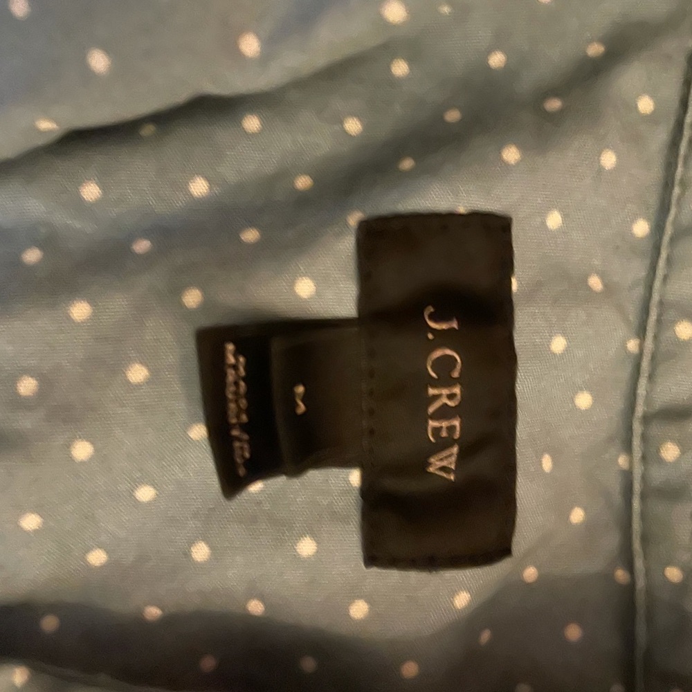 J crew polka dot button up shirt short sleeve
